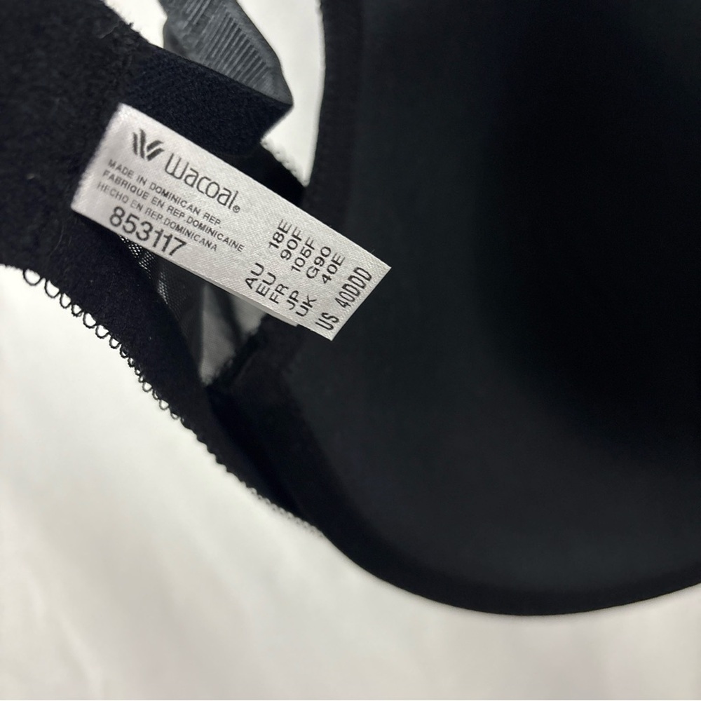 Wacoal 40DDD Bra 853117 Black - Picture 8 of 8